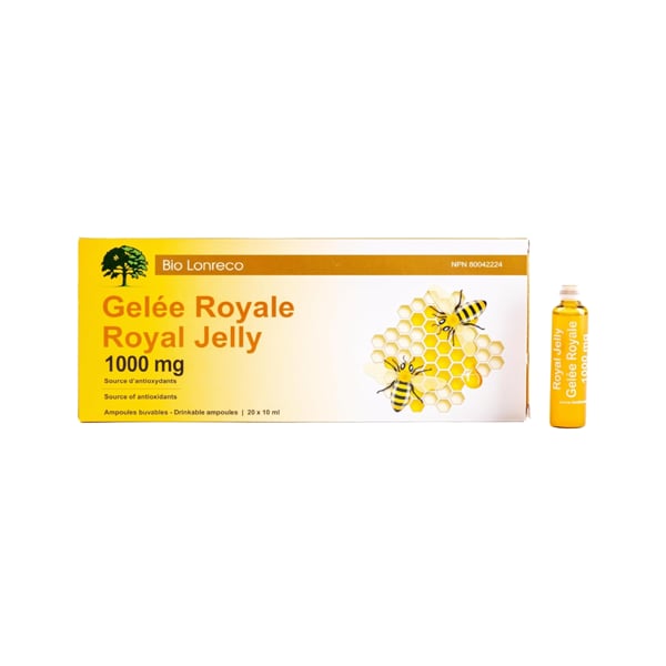 Gelée royale 1000mg Bio Lonreco (20 ampoules de 10ml)