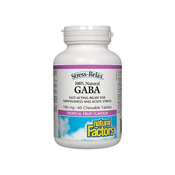 GABA 100mg Natural Factors (60 comprimés) à croquer