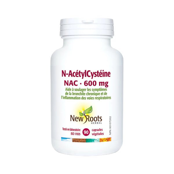 N-AcétylCystéine 600 mg New Roots (90 capsules)