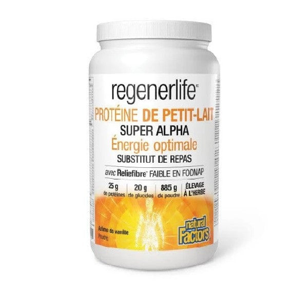Regenerlife- Protéine de petit-lait- Vanille- Natural Factors 940g