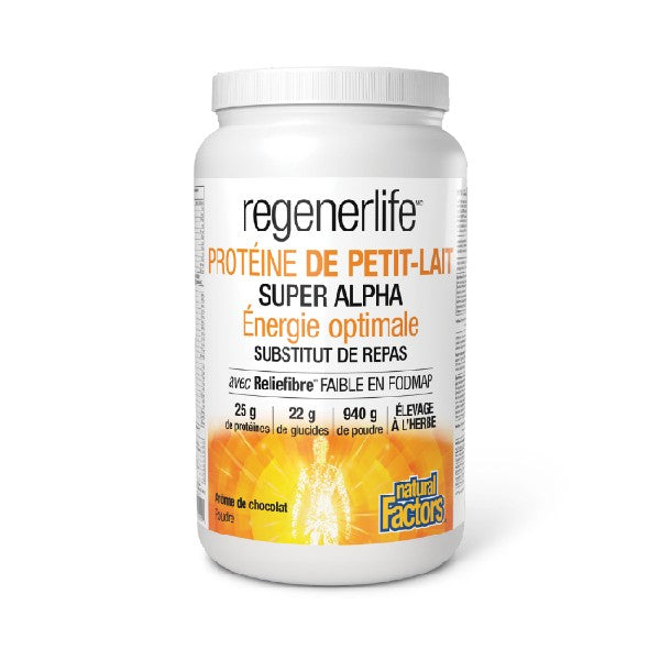 Regenerlife- Protéine de petit-lait- Chocolat- Natural Factors 940g