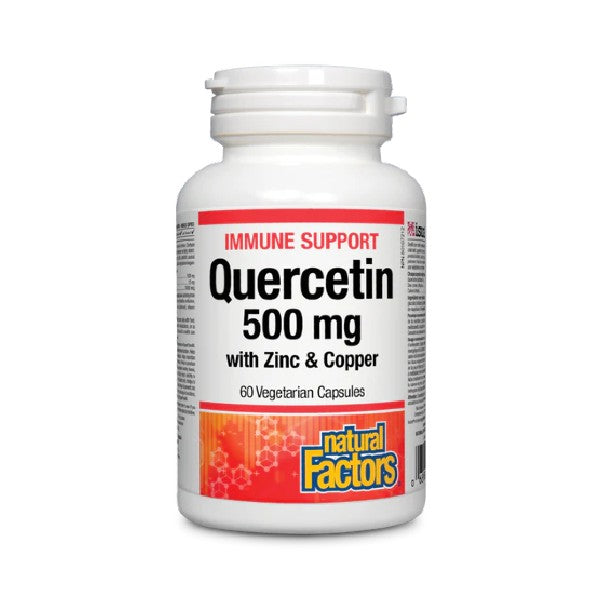 Quercétine 500 mg avec zinc et cuivre Naturals Factors (60 capsules)