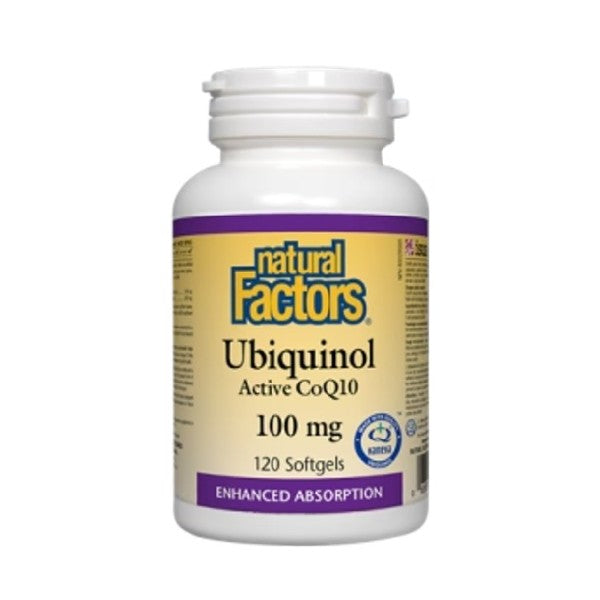Ubiquinol 100 mg CoQ10 Natural factors (120 gélules)