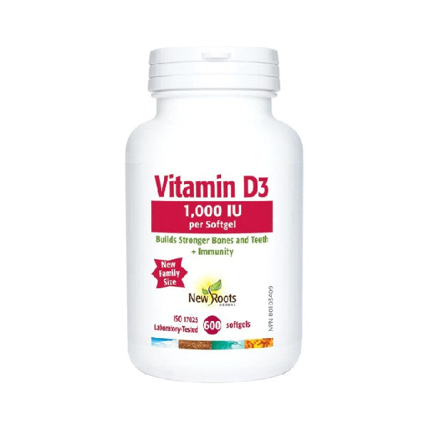 Vitamine D3 1000 UI New Roots (600 gélules)