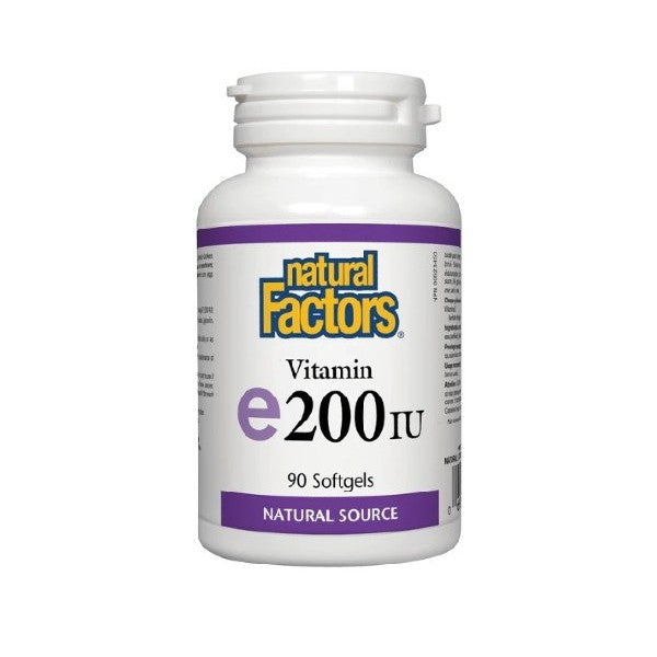 Vitamine E 200 UI Natural Factors (90 gélules)